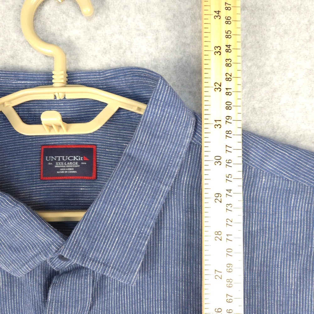 UNTUCKit Linen Shirt Wrinkle Resistant Short Sleeve Button Up XXX-Large - Picture 5 of 5